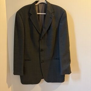 Hugo Boss Dark Olive Herringbone Sport Coat